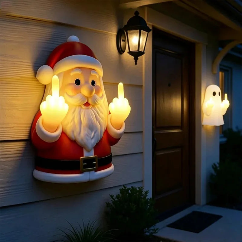 Lampka LED Mikołaj – Żartobliwa Dekoracja Świąteczna na ściankę