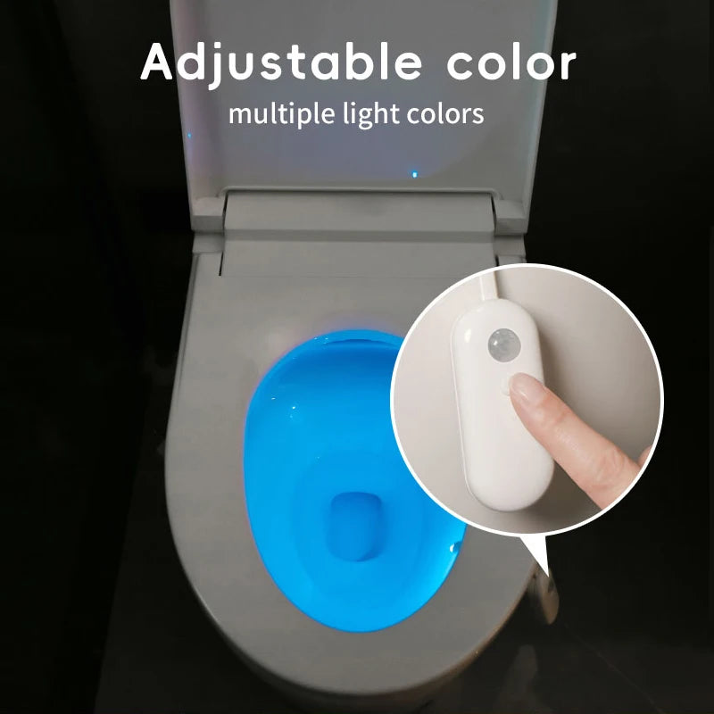 Lampka Nocna do Toalety z Czujnikiem Ruchu – 8 Kolorów RGB