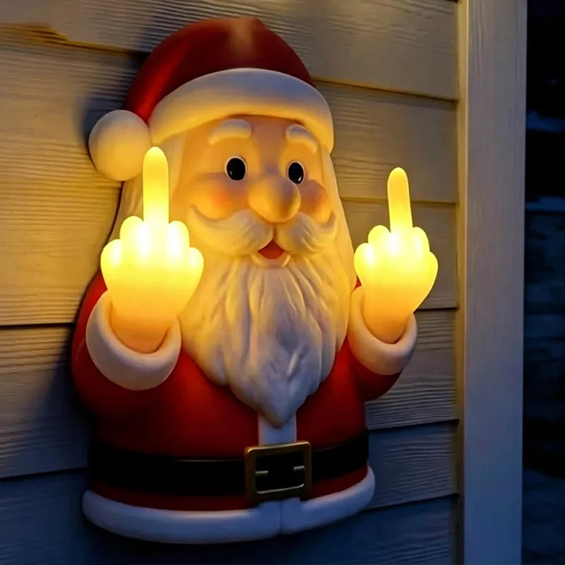Lampka LED Mikołaj – Żartobliwa Dekoracja Świąteczna na ściankę